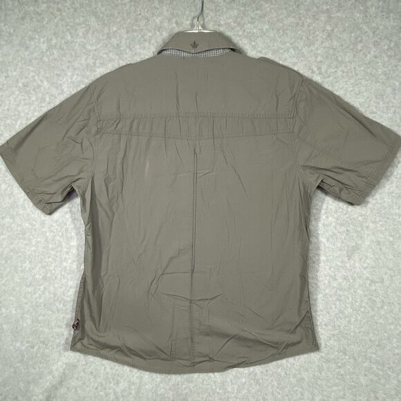 English Laundry Mens Sz XL Tan Short Sleeve Casual Button Down Shirt Pockets - Picture 2 of 14